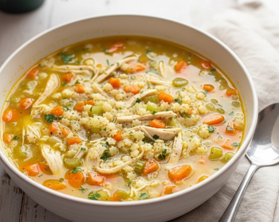 Cozy Christmas Chicken Stars Soup: Delicious Comfort for Feel Good Meals suggested serving