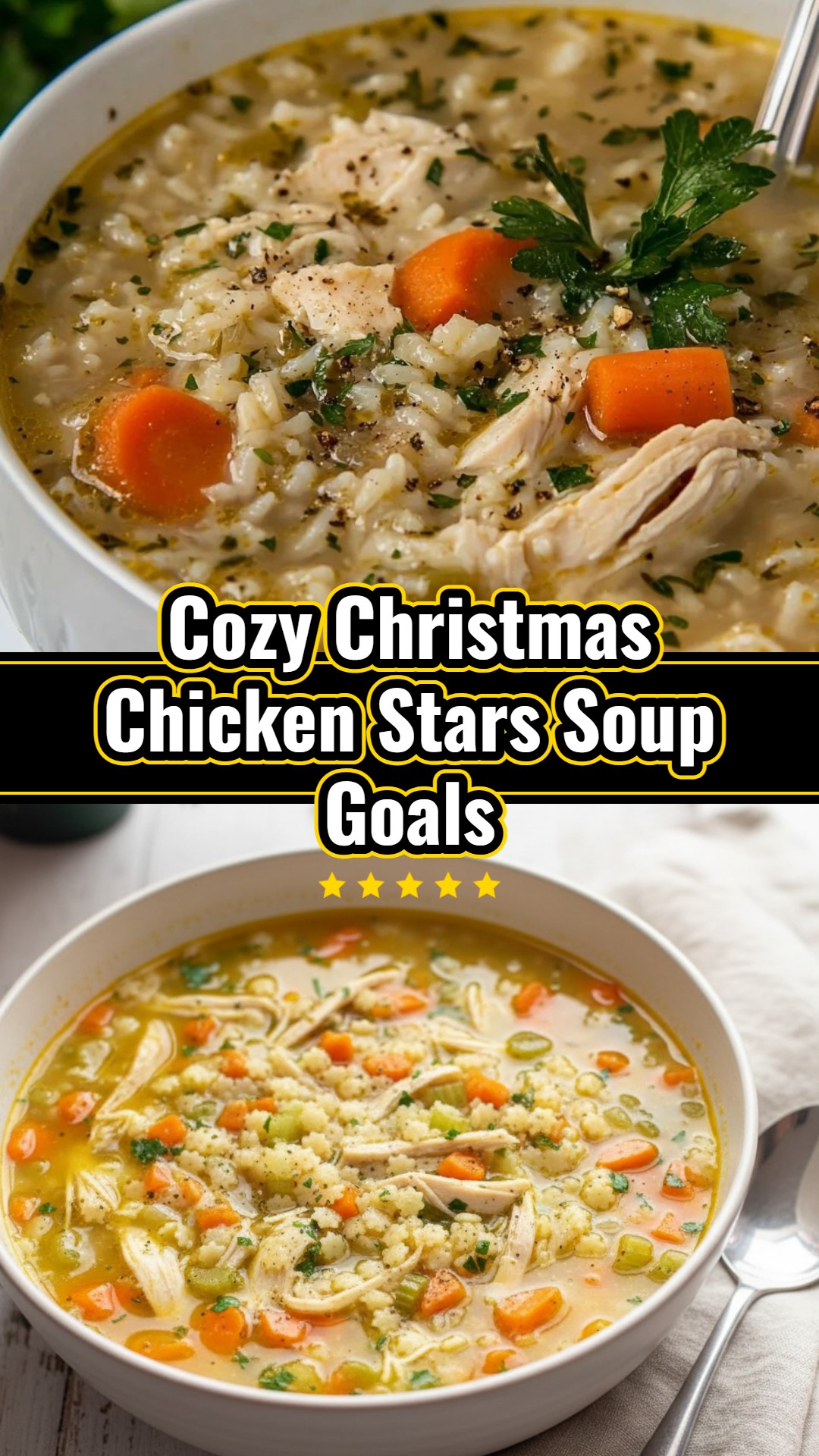 Cozy Christmas Chicken Stars Soup: Delicious Comfort for Feel Good Meals