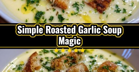Creamy Roasted Garlic Soup Easy Homemade Tutorial Recipe