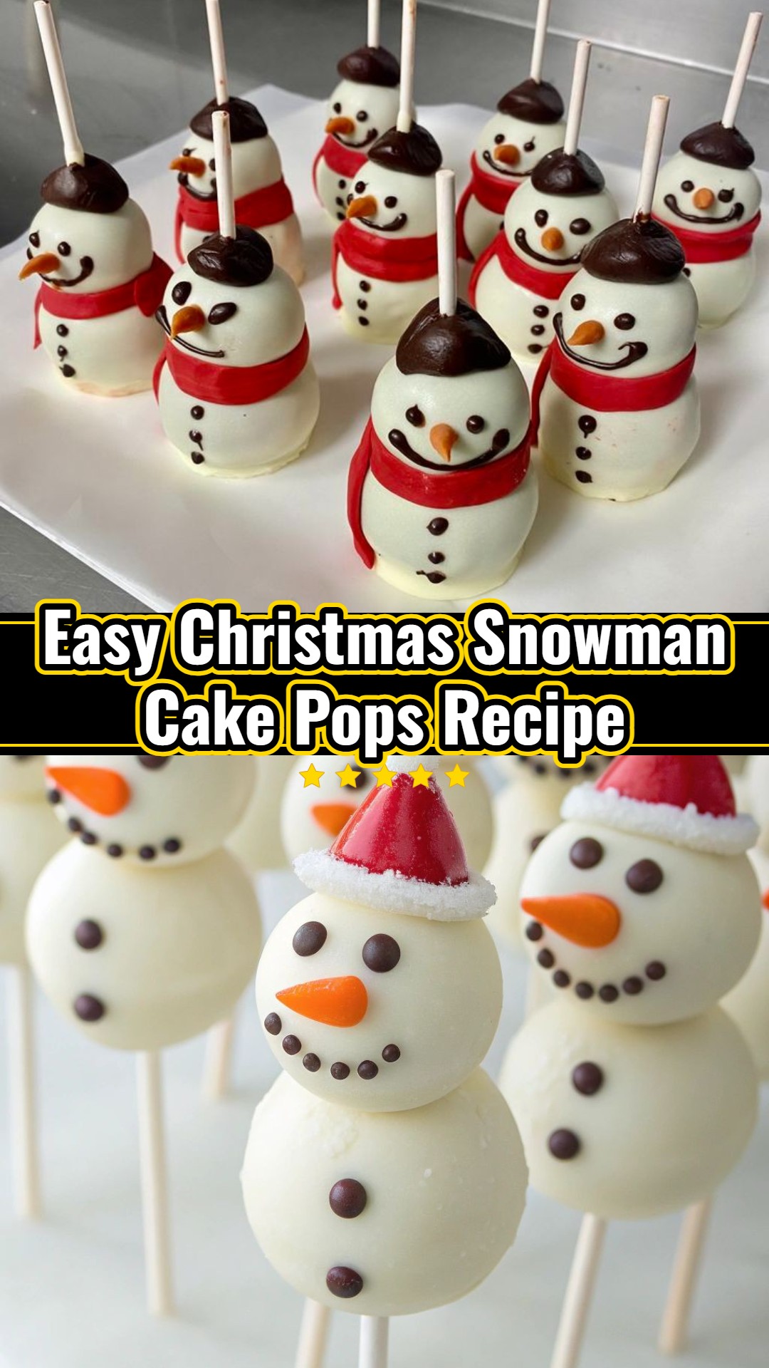 Easy Christmas Snowman Cake Pops for Festive Holiday Baking Fun