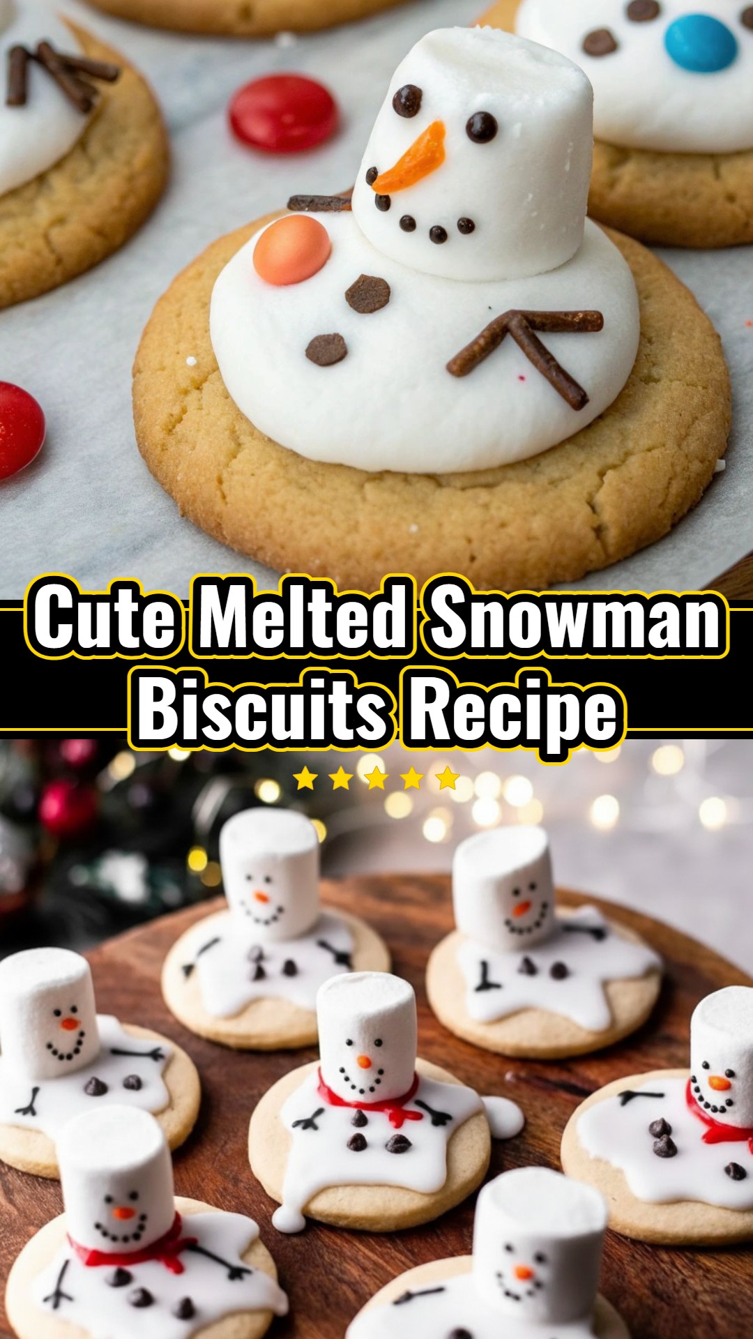 Easy Melted Snowman Biscuits: Christmas Party Fun with Kids