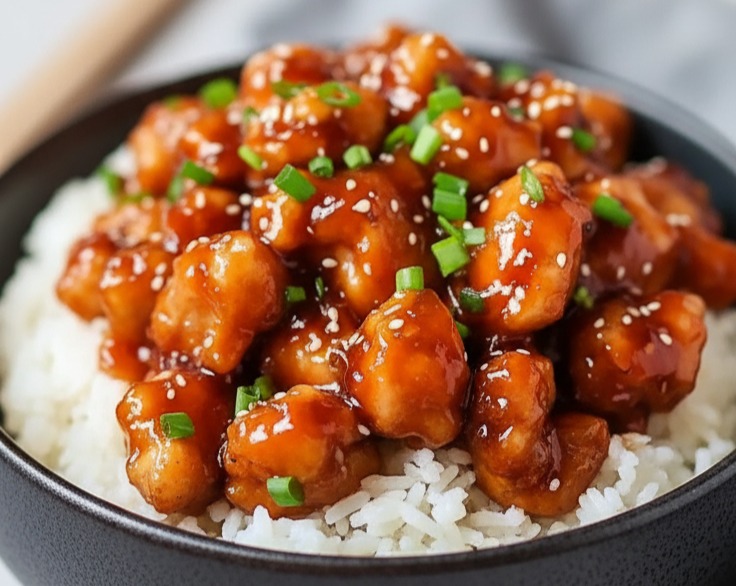 Chinese Takeout Sesame Chicken Recipe Easy Island Fire Chicken suggested serving
