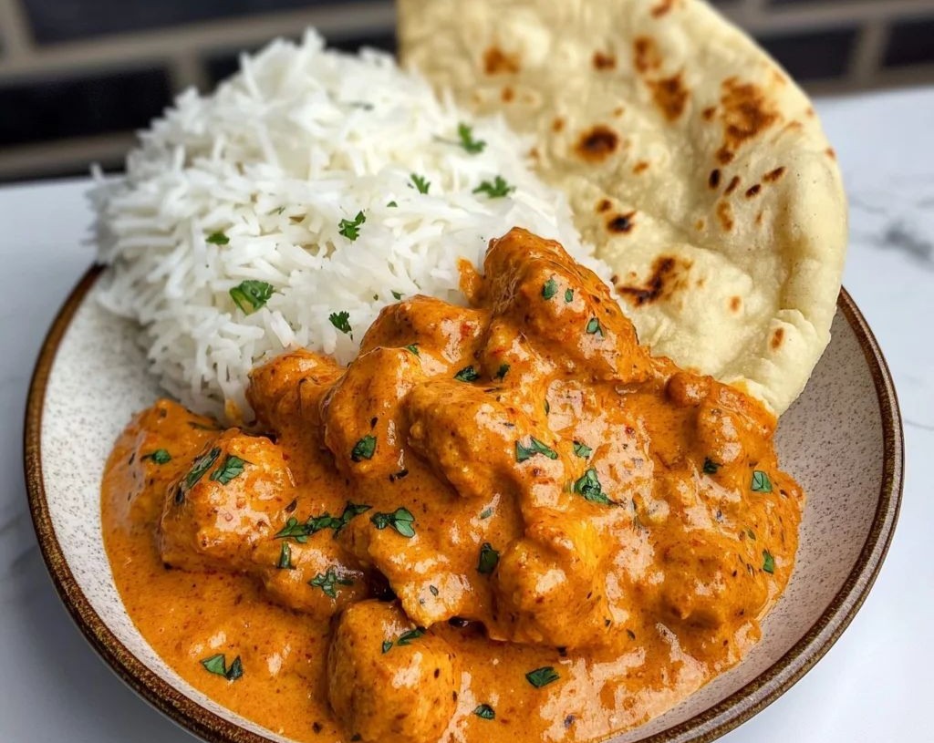 Comforting Quick Butter Chicken Easy Saturday Family Dinner Recipe top view