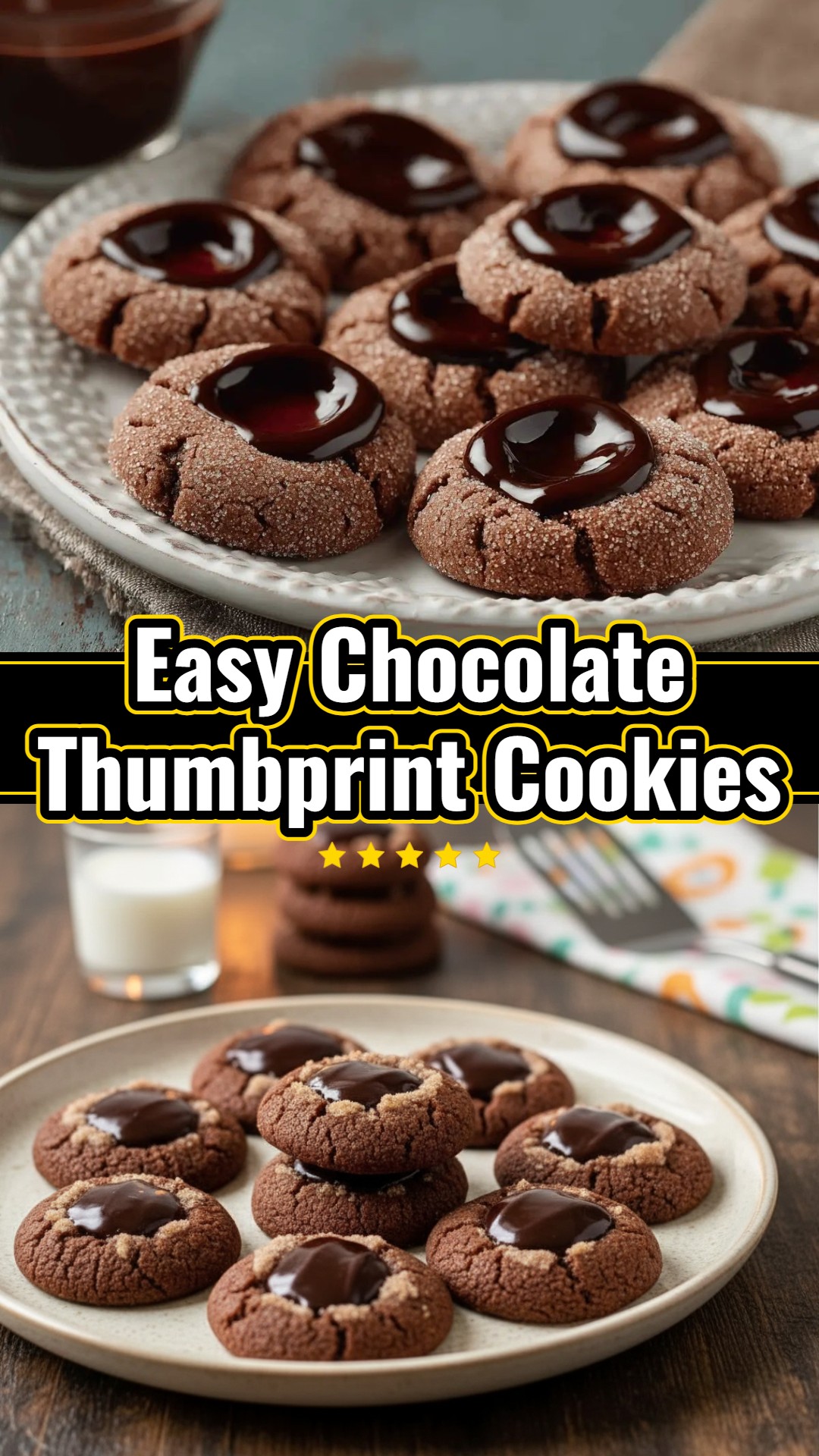 Decadent Chocolate Thumbprint Cookies for Christmas