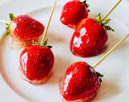 Delicious DIY Tanghulu: Easy Homemade Crunchy Fruit Sweets top view