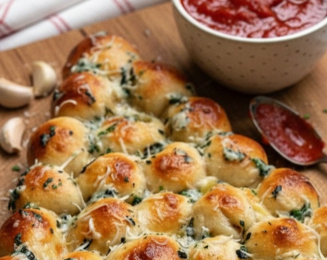 Easy Christmas Cheese Pull Apart Tree Bread Appetizer suggested serving