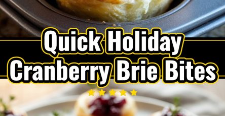 Easy Holiday Cranberry Brie Puff Pastry Bites