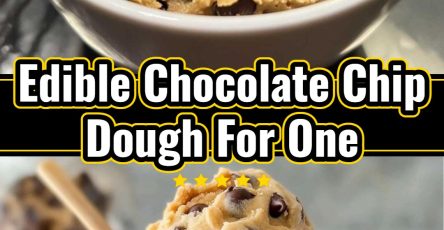 Edible Chocolate Chip Cookie Dough For One Quick Easy Recipe