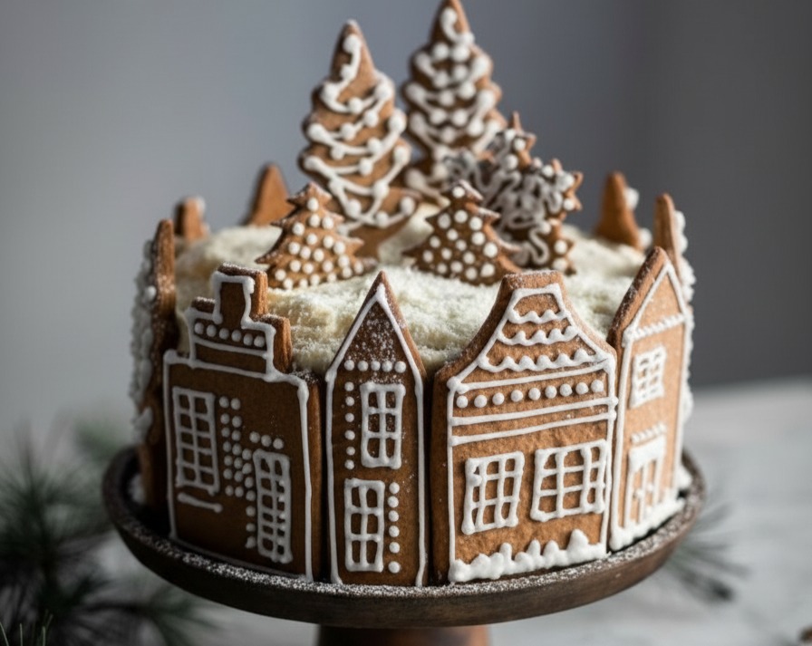Festive Gingerbread Village Cake Your Christmas Decor Masterpiece suggested serving