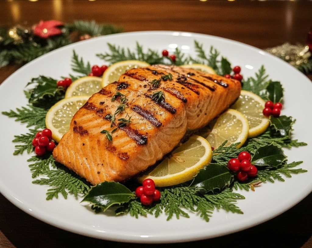 Gordon Ramsay Christmas Salmon: Festive Fish Dinner with Ina's Touch suggested serving