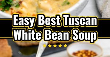 Hearty Vegan Tuscan White Bean Soup with Spinach and Herbs