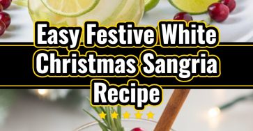 Maria's Elegant White Christmas Sangria Cranberry Rosemary Cinnamon