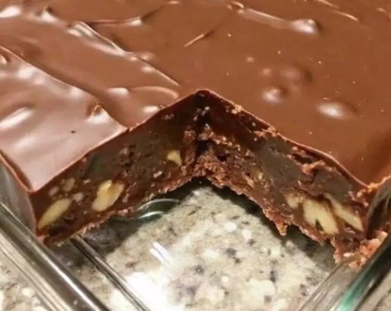 No-Bake Brownies Cheap Healthy Desserts Chocolate Easy Recipes top view