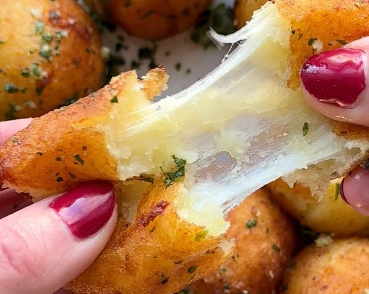 Quick Easy Cheesy Potato Bites Yummy Fun Salty Snacks top view