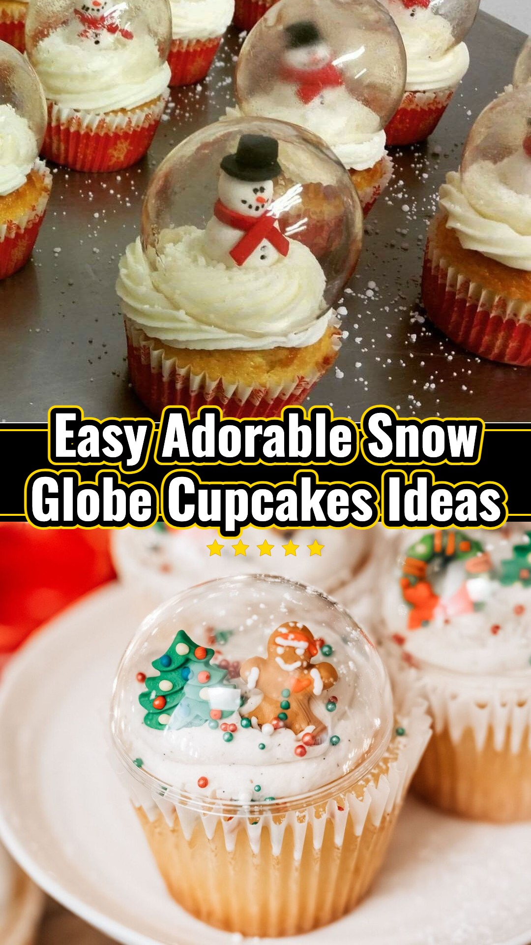 Snow Globe Cupcakes: Pinterest-Worthy Edible Glass Holiday Baking