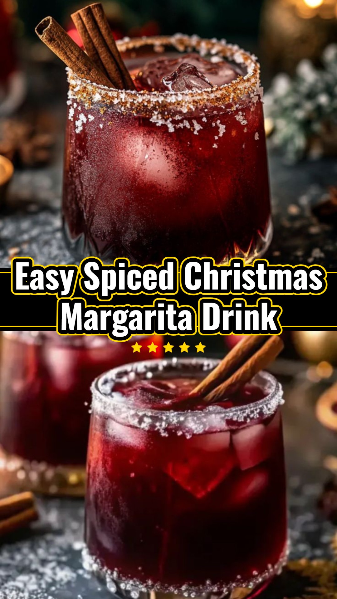 Spiced Christmas Margarita Festive Holiday Cocktail for Your Gatherings