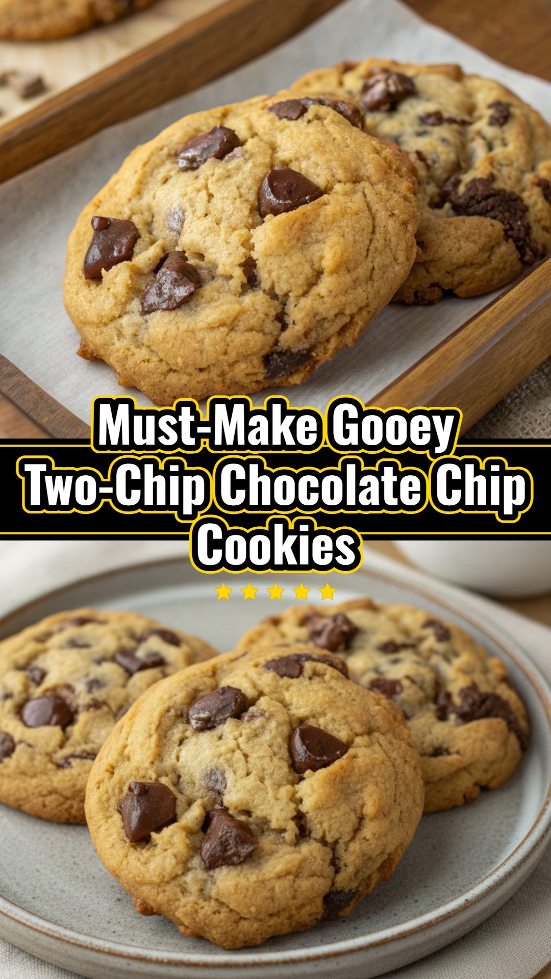 Thick Gooey Two-Chip Chocolate Chip Cookies Easy Giant Party Dessert