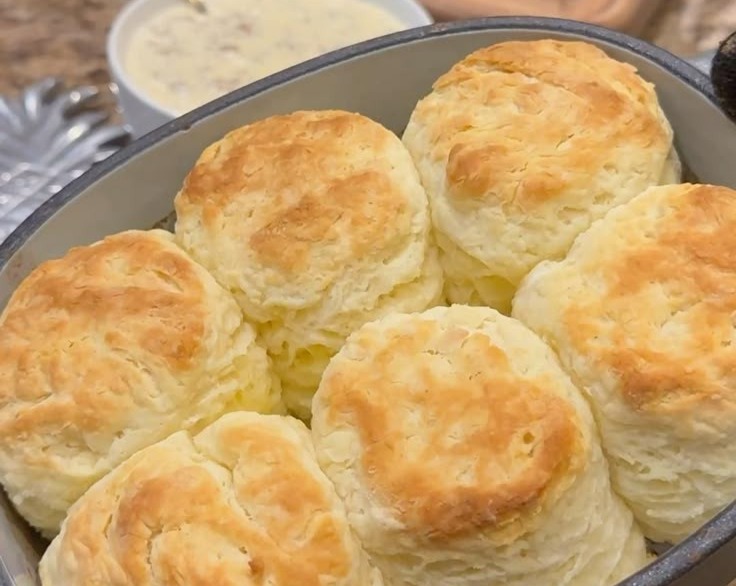 Best 3-Ingredient Buttermilk Biscuits Easy Homemade Biscuit Recipe top view