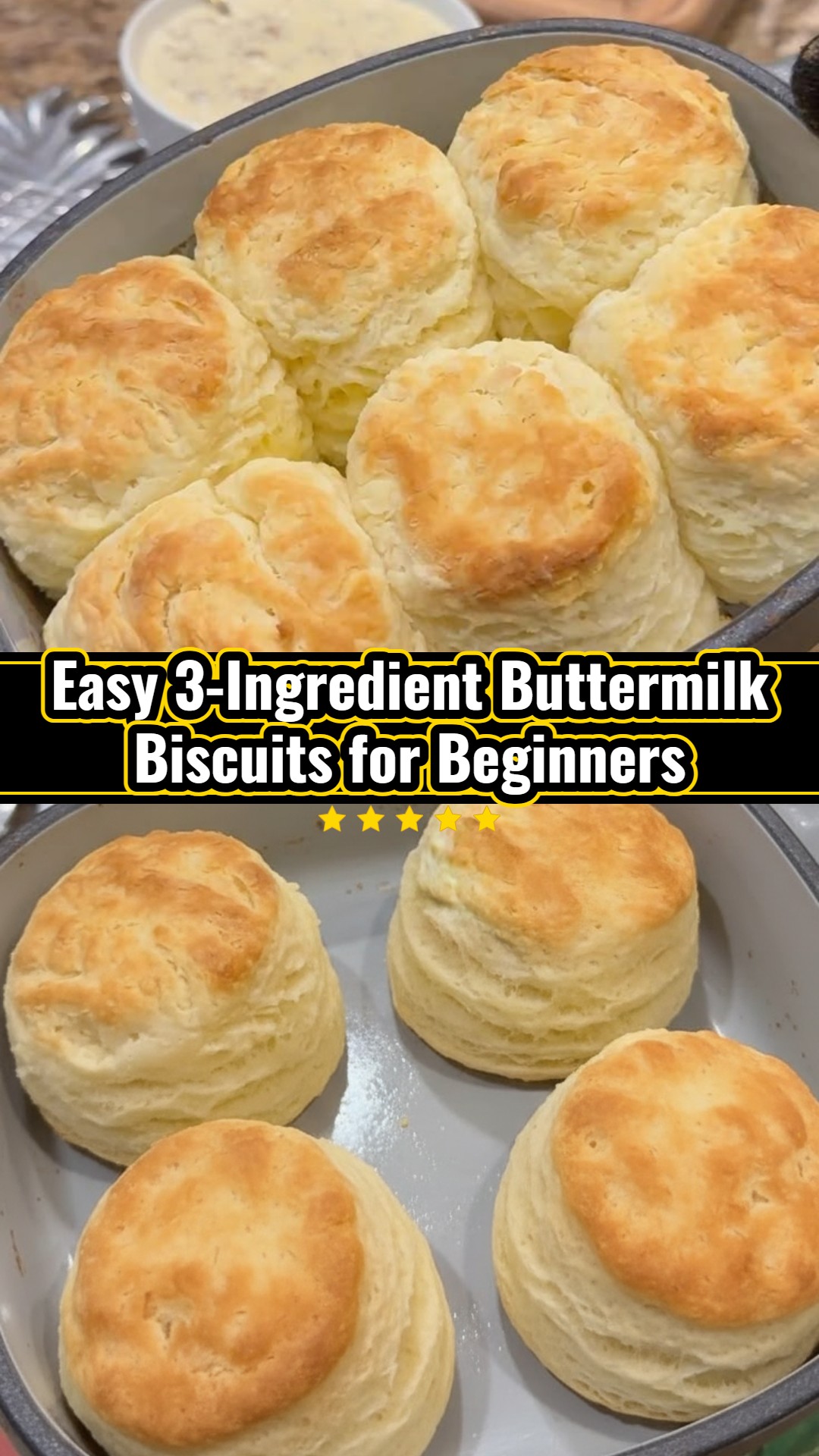 Best 3-Ingredient Buttermilk Biscuits Easy Homemade Biscuit Recipe