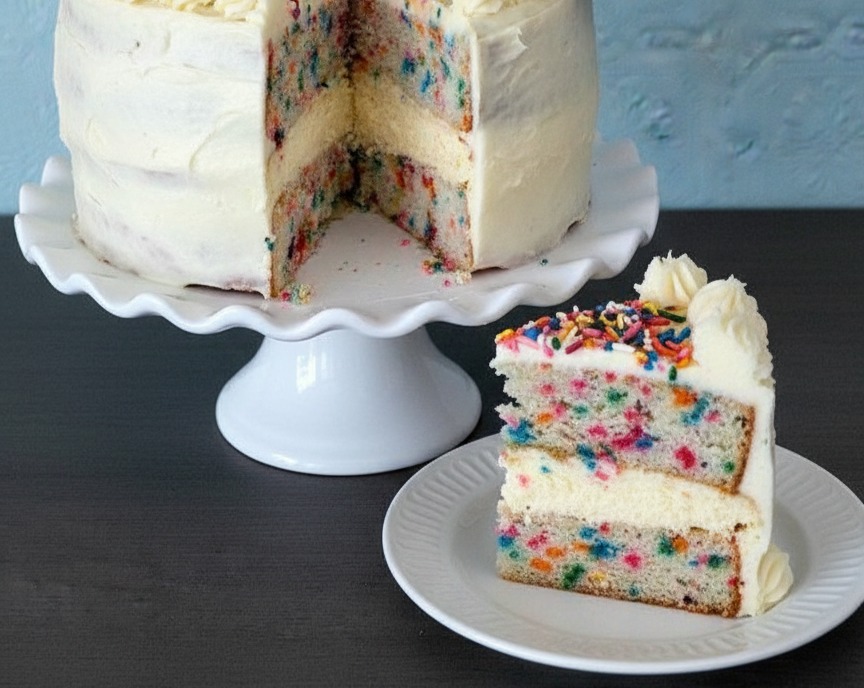 Best Funfetti Cake Ever Four Layer 8 Inch Birthday Cake Ideas suggested serving