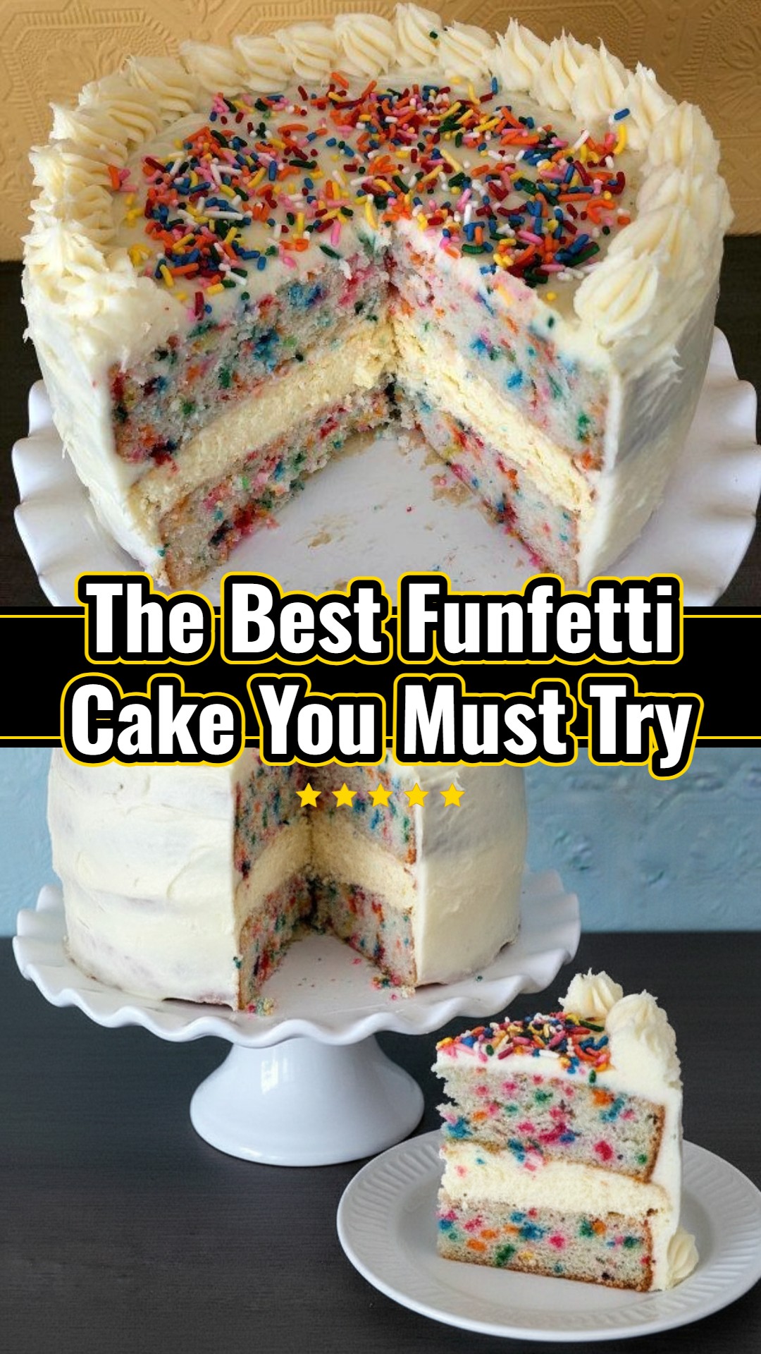 Best Funfetti Cake Ever Four Layer 8 Inch Birthday Cake Ideas