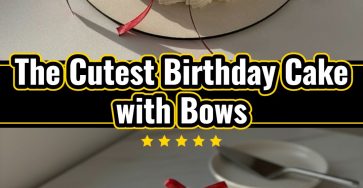 Elegant Vintage Red Bow Birthday Cake Bento Aesthetic