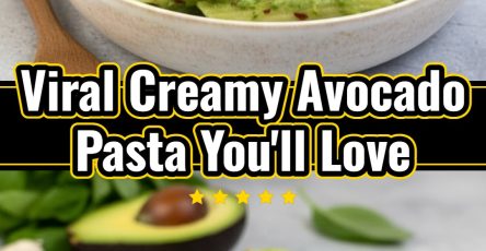 Healthy Green Creamy Avocado Spinach Pasta Vegan Meal