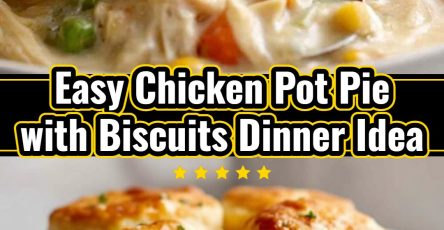 Homemade Easy Chicken Pot Pie with Biscuits Dinner Ideas