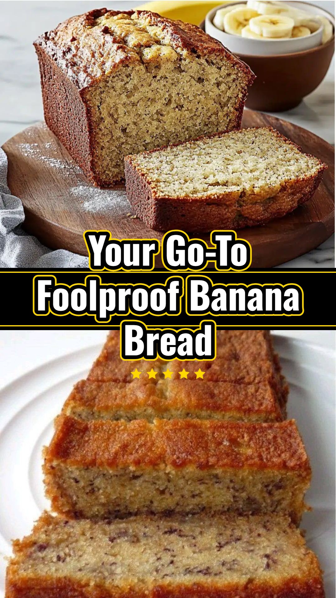 Best Foolproof Moist Banana Bread Loaf with Bread Flour