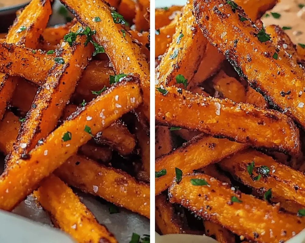 Crispy Baked Sweet Potato Fries Oven Recetas Fitness Veggie top view