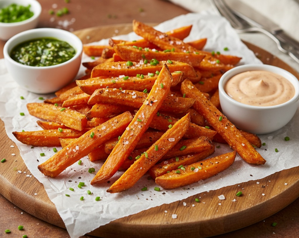 Crispy Baked Sweet Potato Fries Oven Recetas Fitness Veggie suggested serving