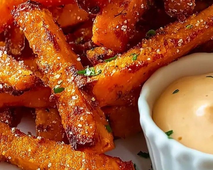 Crispy Oven Baked Sweet Potato Fries: Healthy Veggie Recetas Fitness Side top view