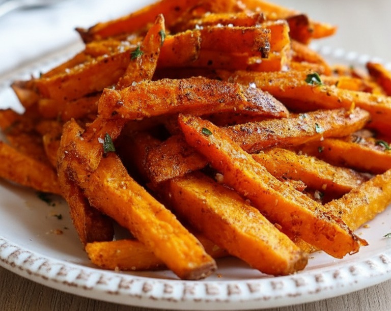 Crispy Oven Baked Sweet Potato Fries: Healthy Veggie Recetas Fitness Side suggested serving