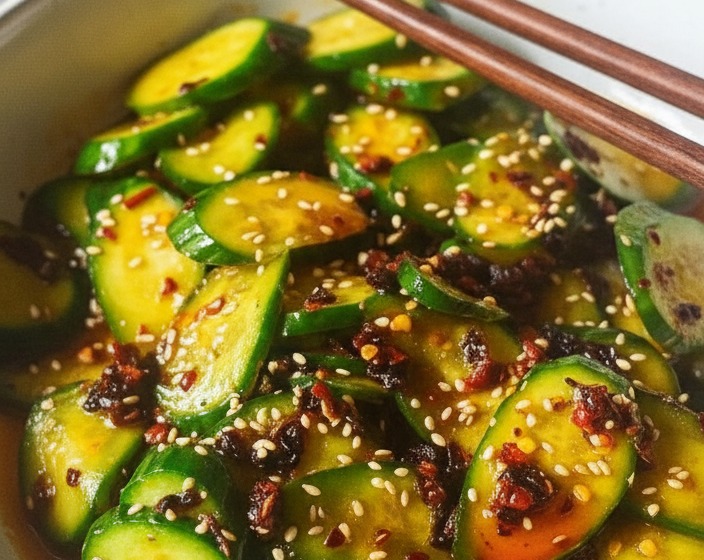 Easy Healthy Asian Cucumber Salad: Japanese Vegan Side Dish suggested serving