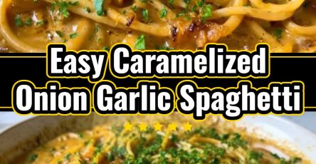Easy Yummy Caramelized Onion Garlic Spaghetti Simple Dinner