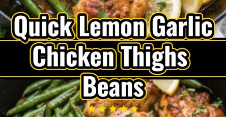 Lemon Garlic Butter Chicken Thighs Green Beans Skillet Dinner