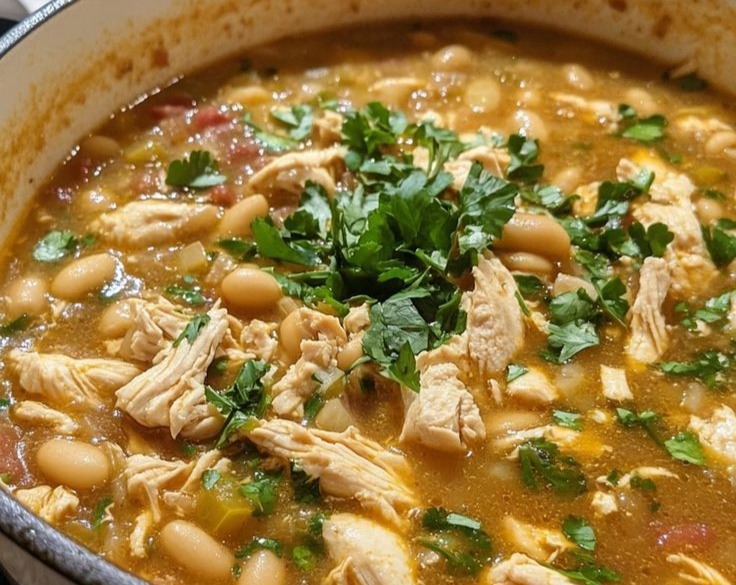 Healthy White Chicken Chili Clean Eating Dish suggested serving