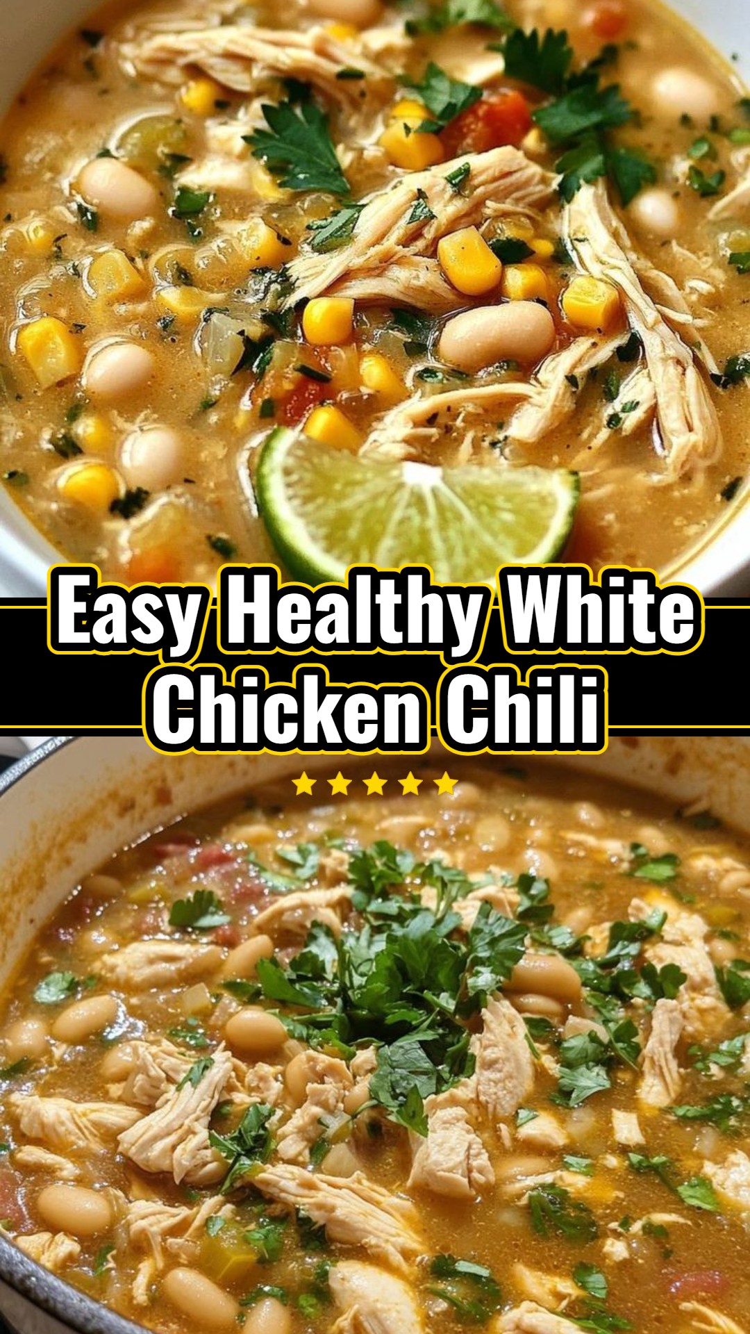 Healthy White Chicken Chili Clean Eating Dish