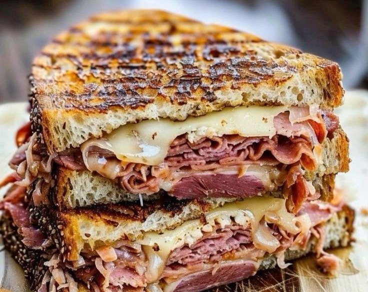 Reuben-ish Sandwich Recipe Easy Homemade Russian Dressing top view