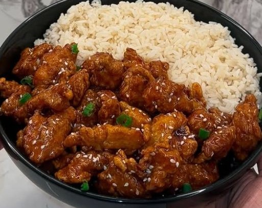 Sesame Chicken Recipe Healthy Chinese Takeout Sesame Chicken top view